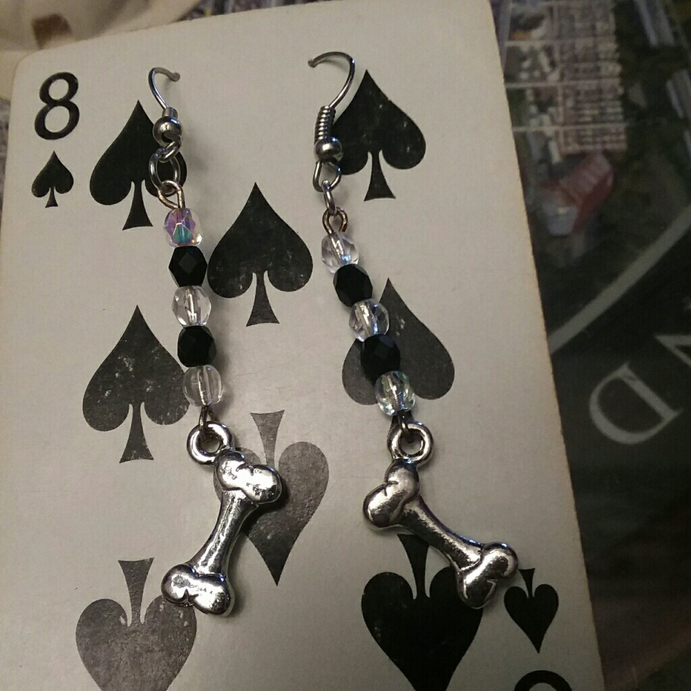 Handmade dig bone earrings